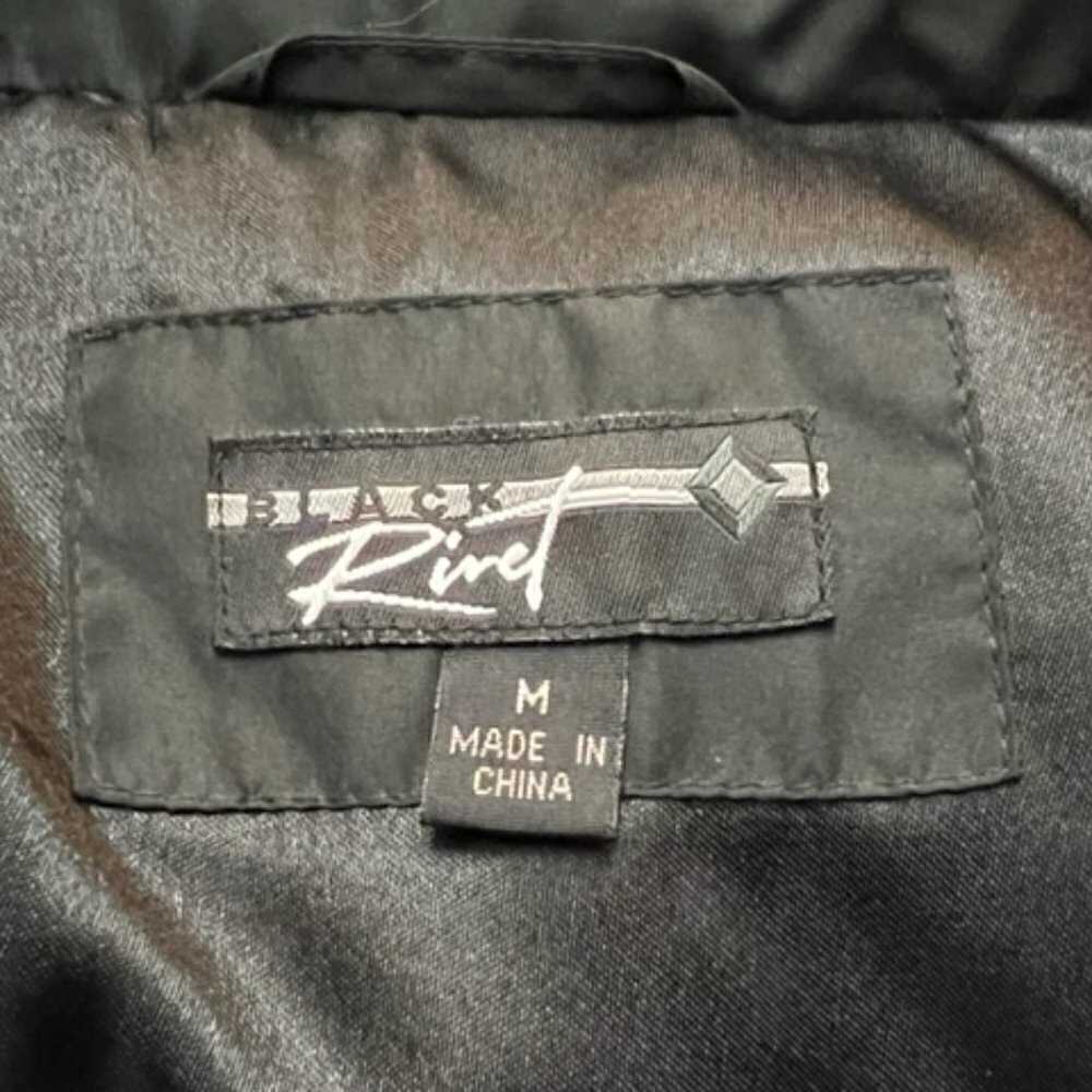 Black Rivet Black Down Zip Jacket - Picture 5 of 6